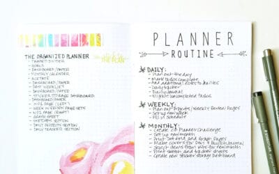 STICK TO THE PLAN: Creating a Planner Routine