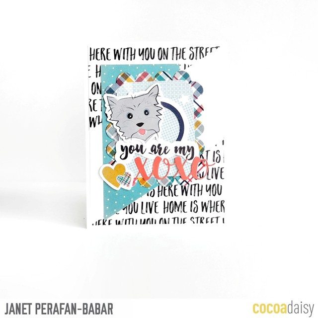 Janet Perafan-Babar | Cocoa Daisy July 2017 Scrapbook Card