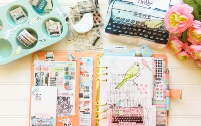 September Planner Set Up with Birds and Typewriters! Oh My!