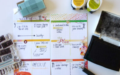 A roller stamp in a planner? Yes!