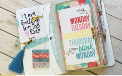 April planner setup with the Cherish Blossoms kit