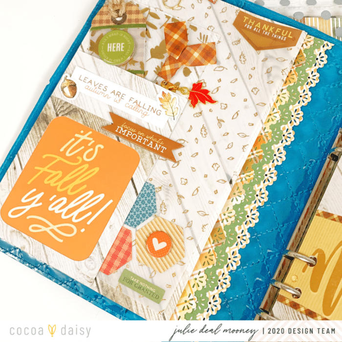 Julie Mooney November Set Up front Pocket Detail