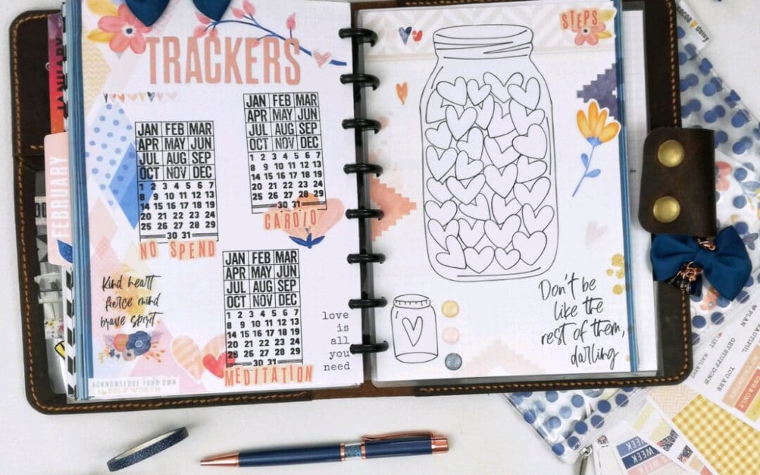 Plan with me in pictures : Trackers page