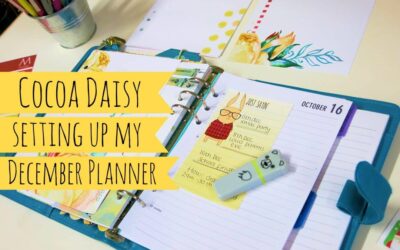 Setting up my December Planner